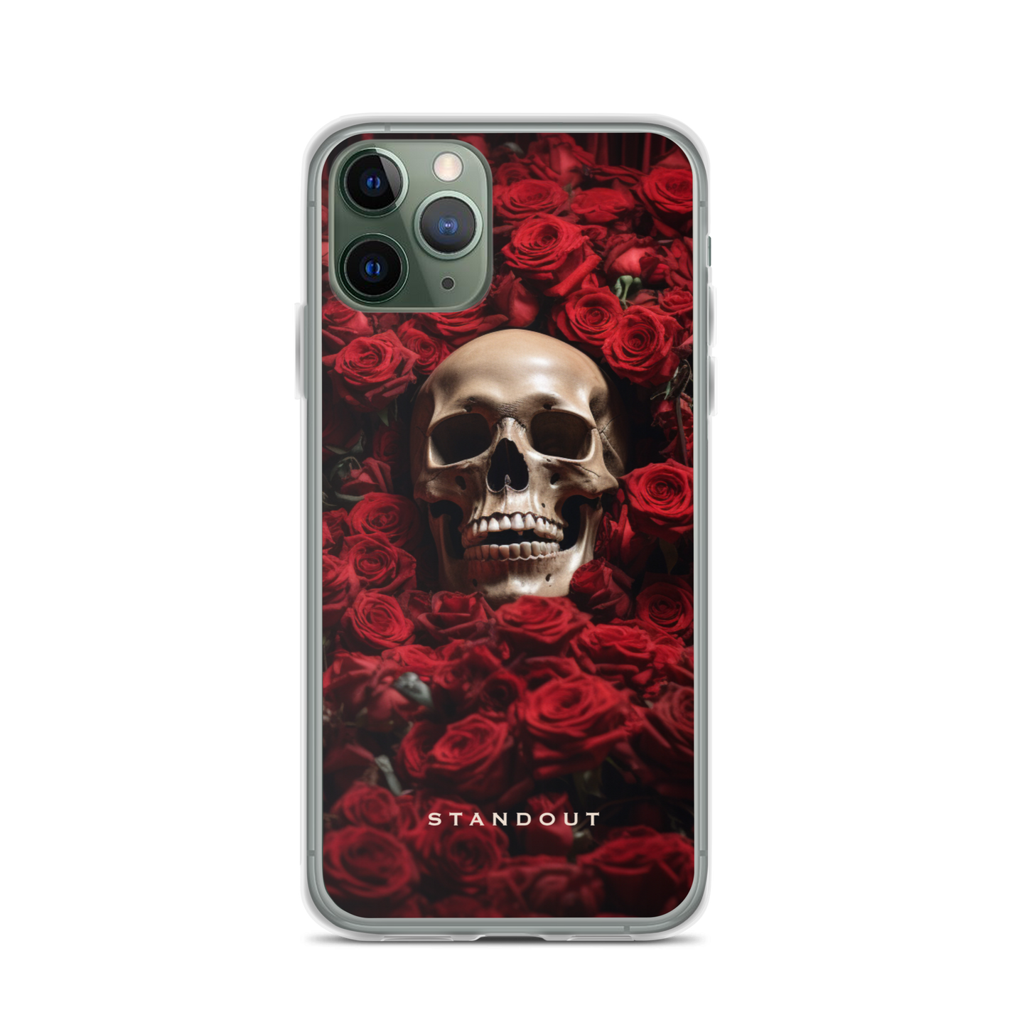 Roses and Skull Clear Case for iPhone® (FREE Shipping)