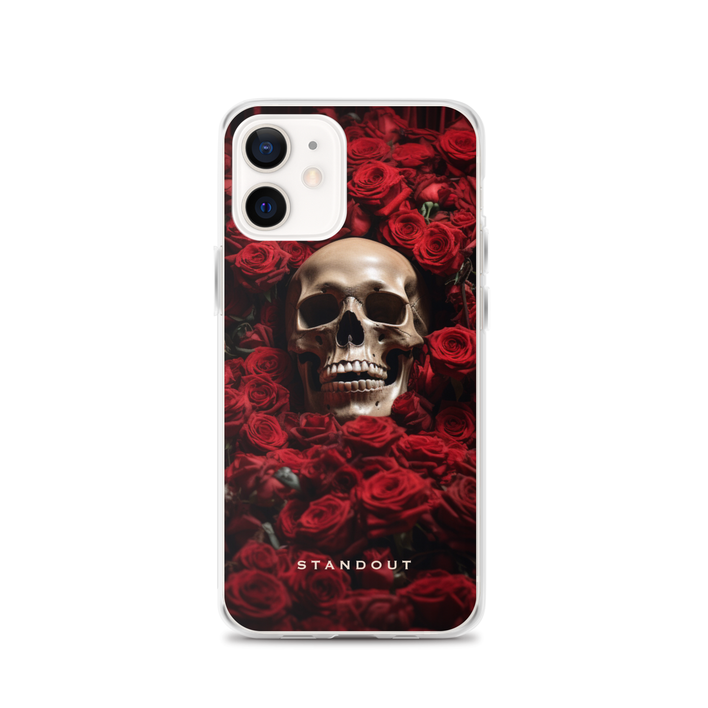 Roses and Skull Clear Case for iPhone® (FREE Shipping)