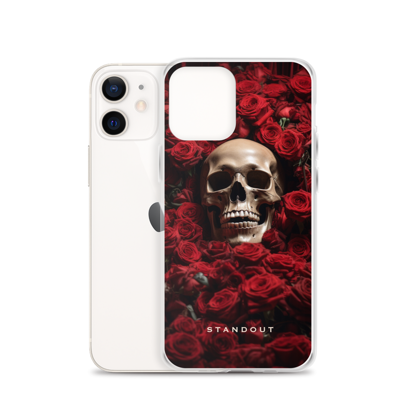 Roses and Skull Clear Case for iPhone® (FREE Shipping)