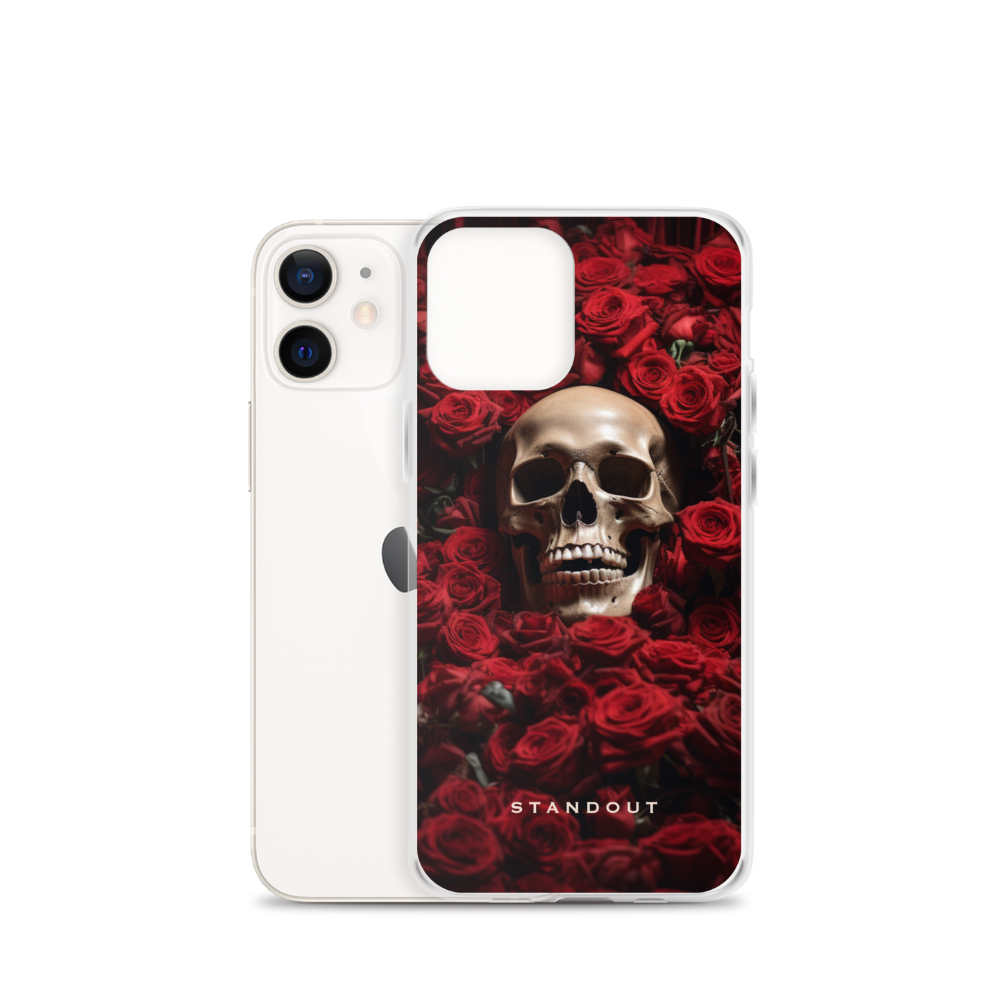 Roses and Skull Clear Case for iPhone® (FREE Shipping)