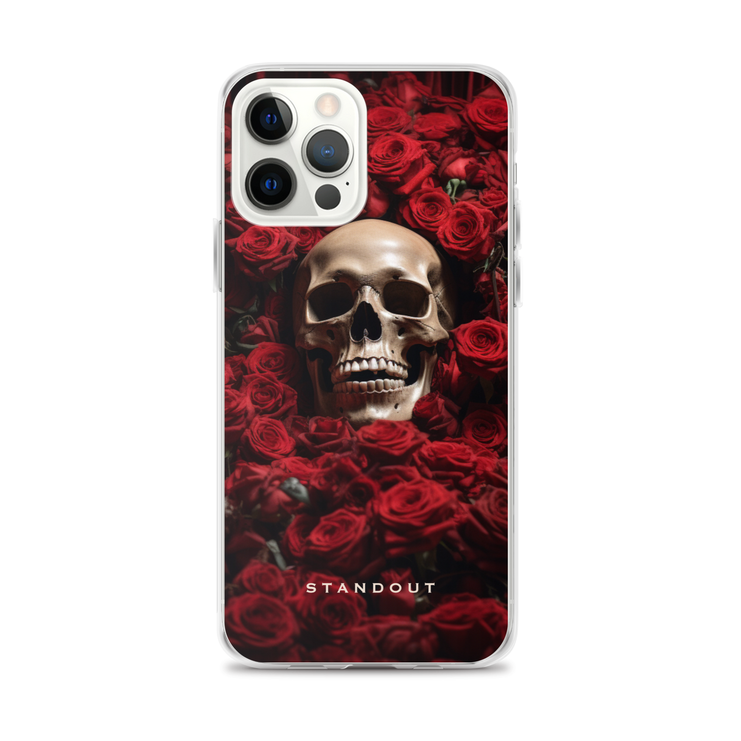 Roses and Skull Clear Case for iPhone® (FREE Shipping)