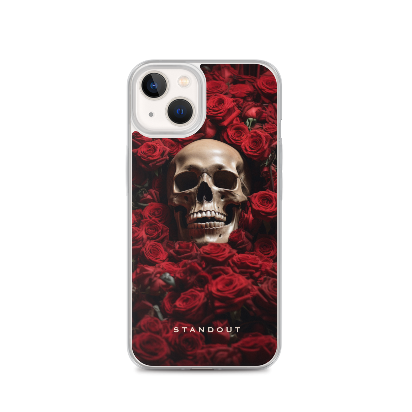 Roses and Skull Clear Case for iPhone® (FREE Shipping)