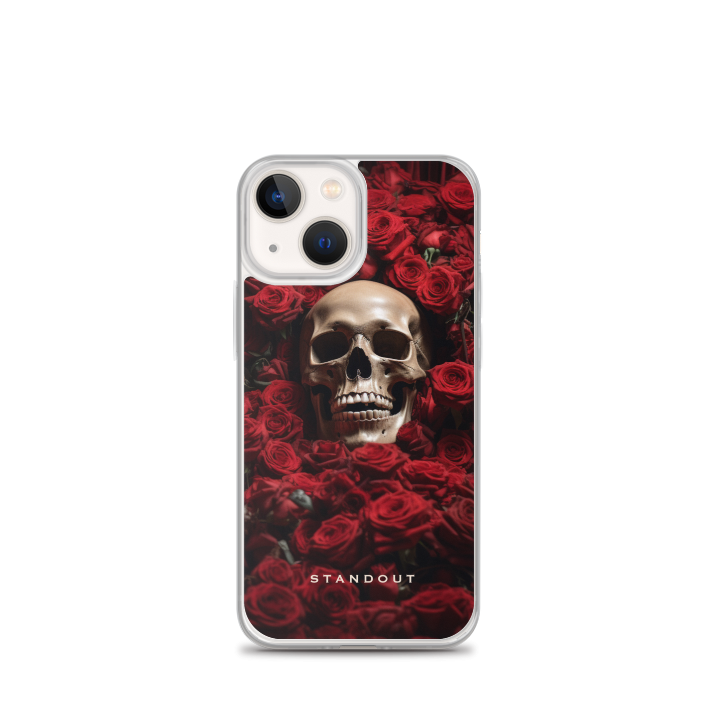 Roses and Skull Clear Case for iPhone® (FREE Shipping)