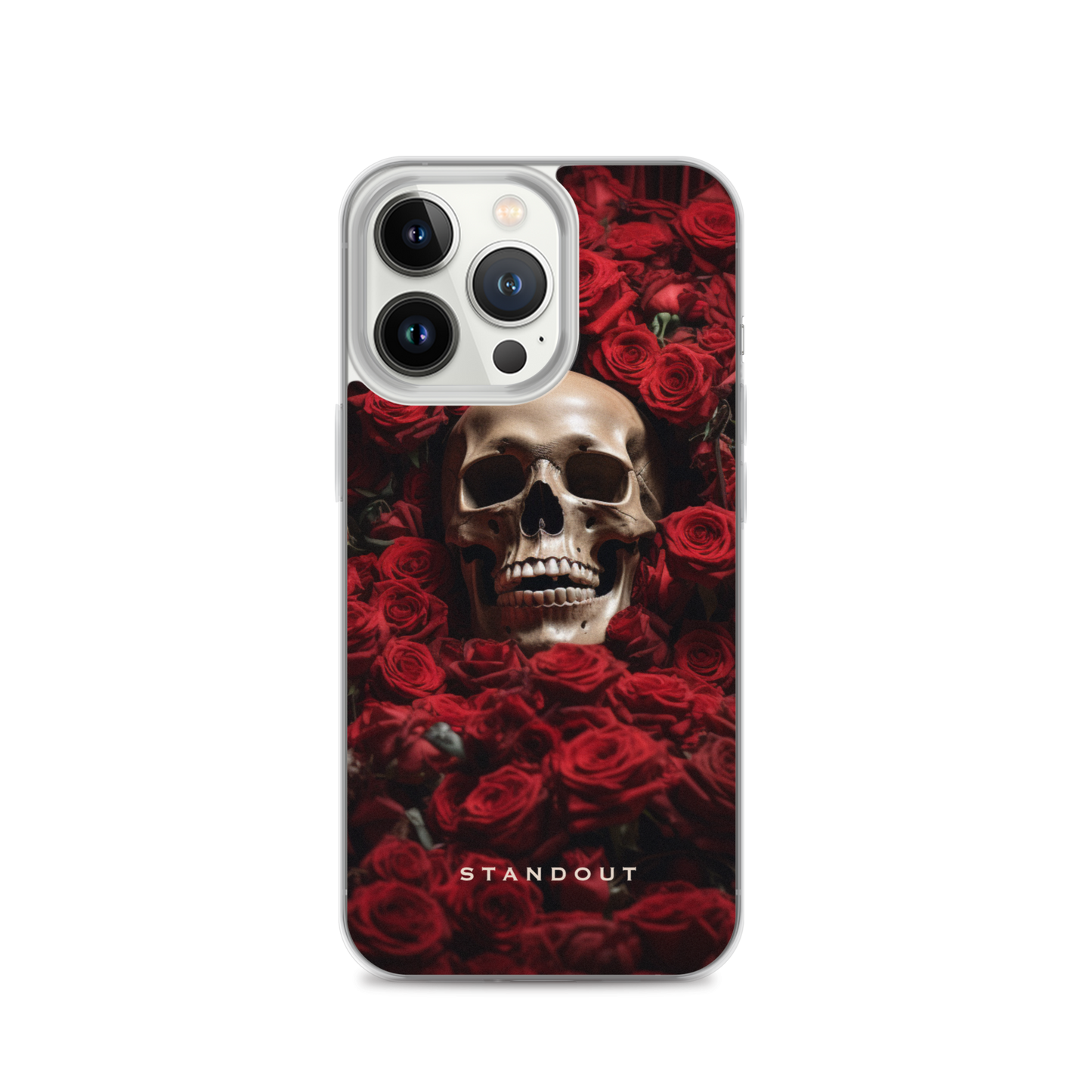 Roses and Skull Clear Case for iPhone® (FREE Shipping)