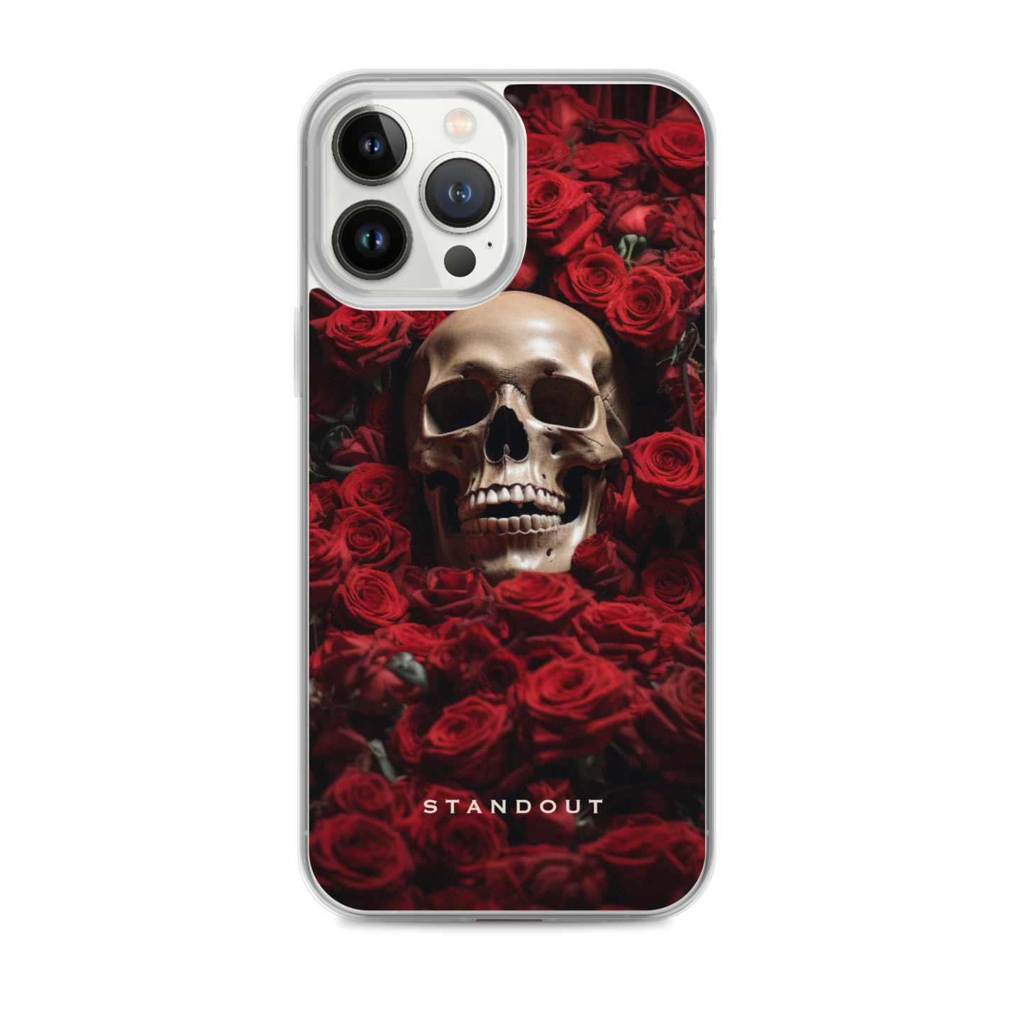 Roses and Skull Clear Case for iPhone® (FREE Shipping)