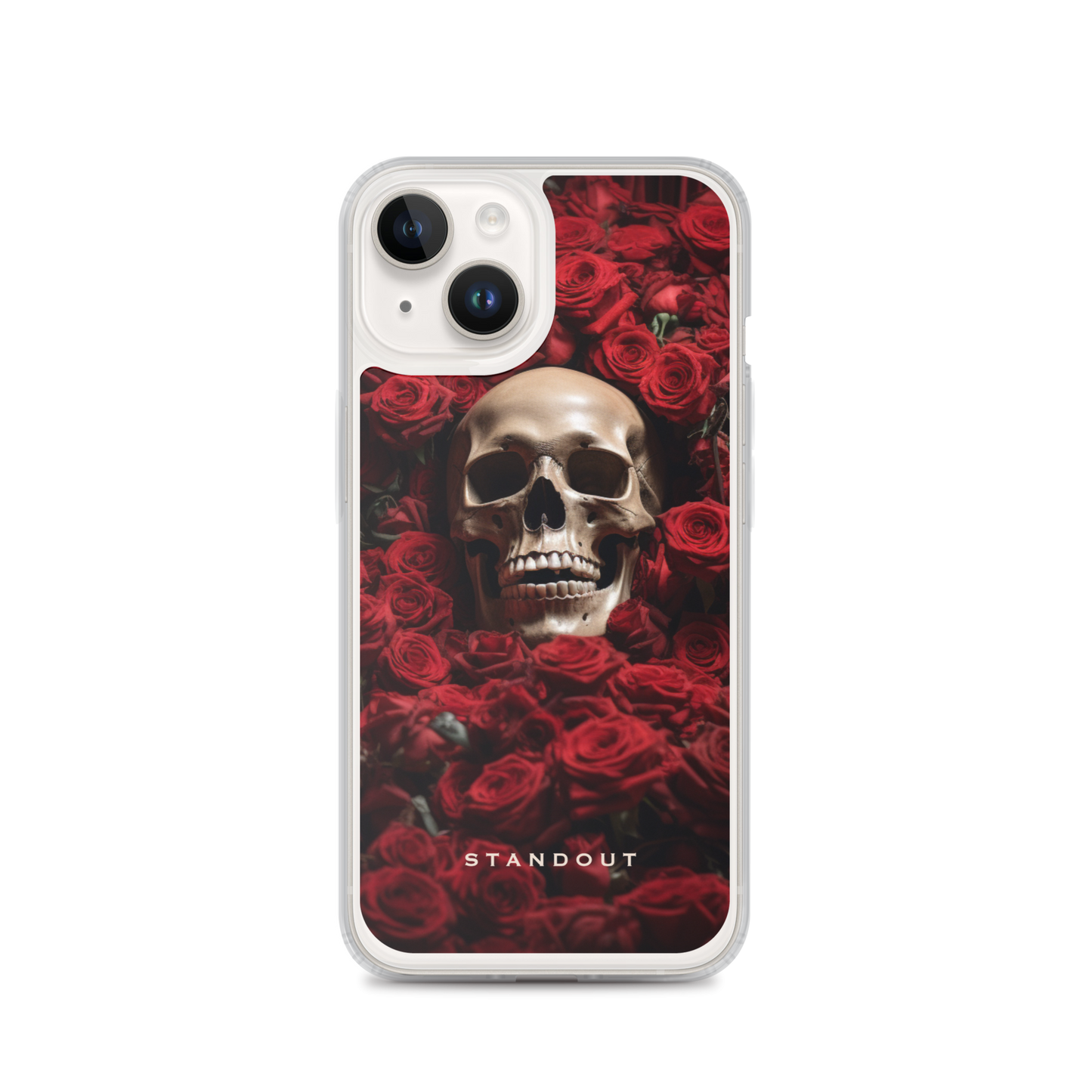 Roses and Skull Clear Case for iPhone® (FREE Shipping)