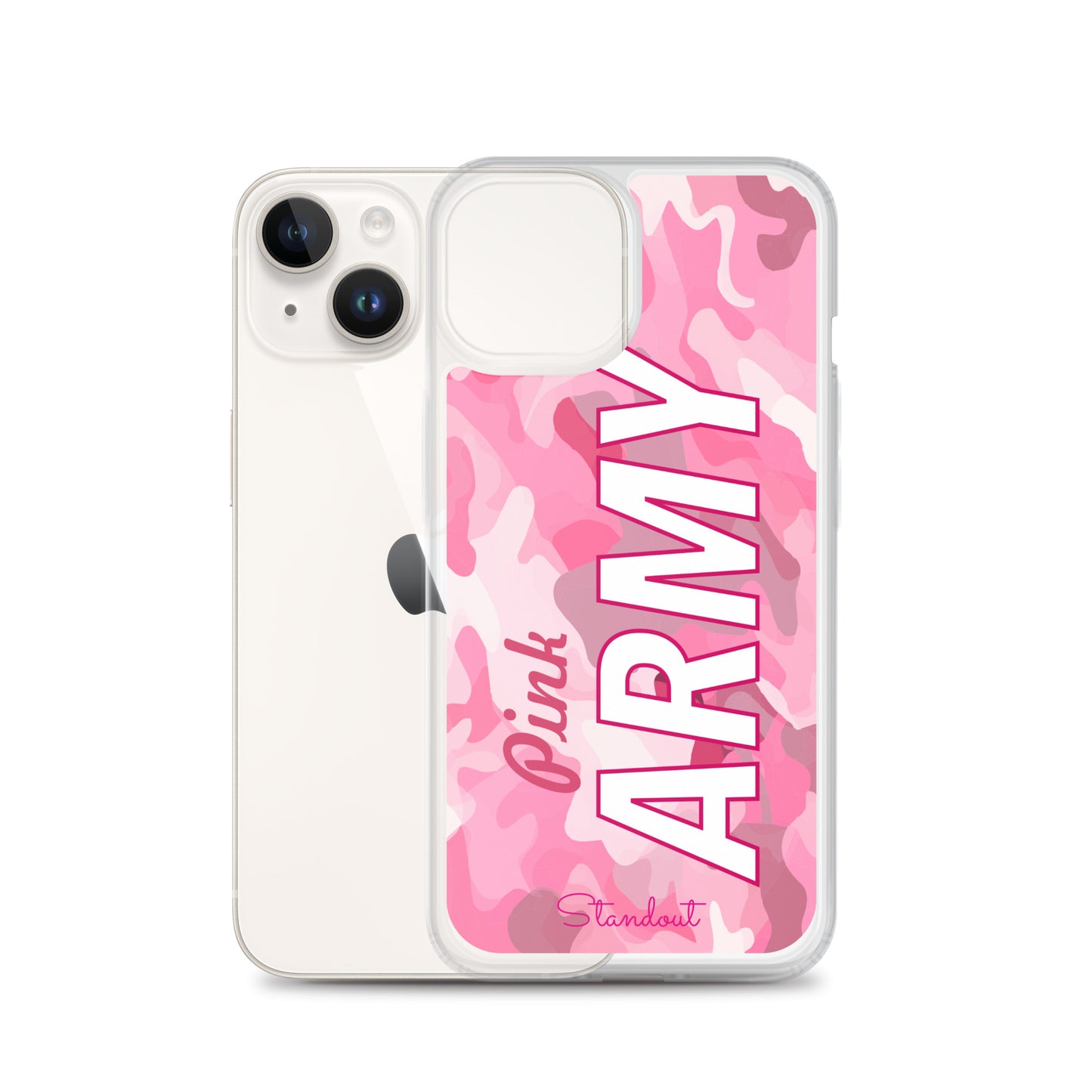 Pink Army Clear Case for iPhone® CCI089