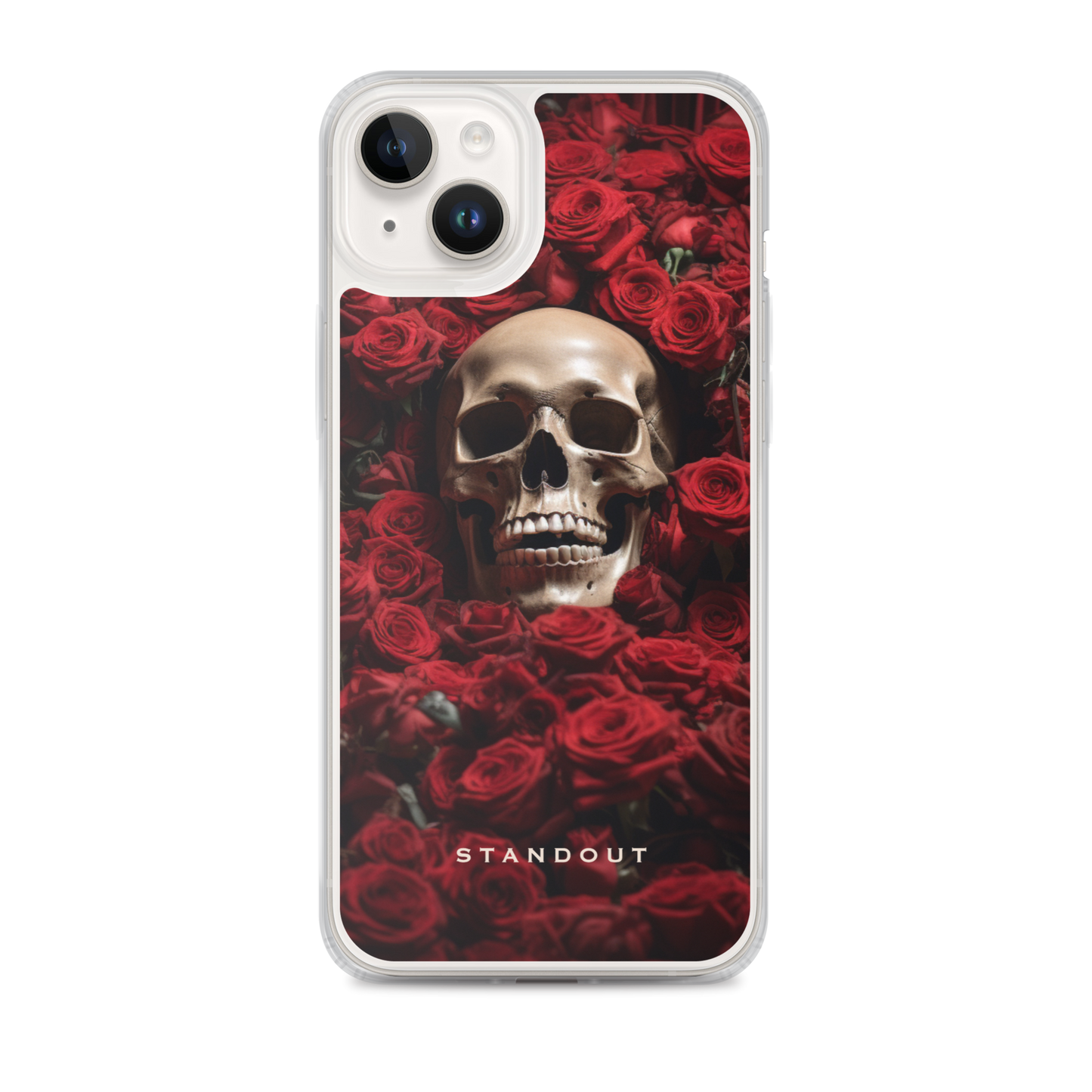 Roses and Skull Clear Case for iPhone® (FREE Shipping)