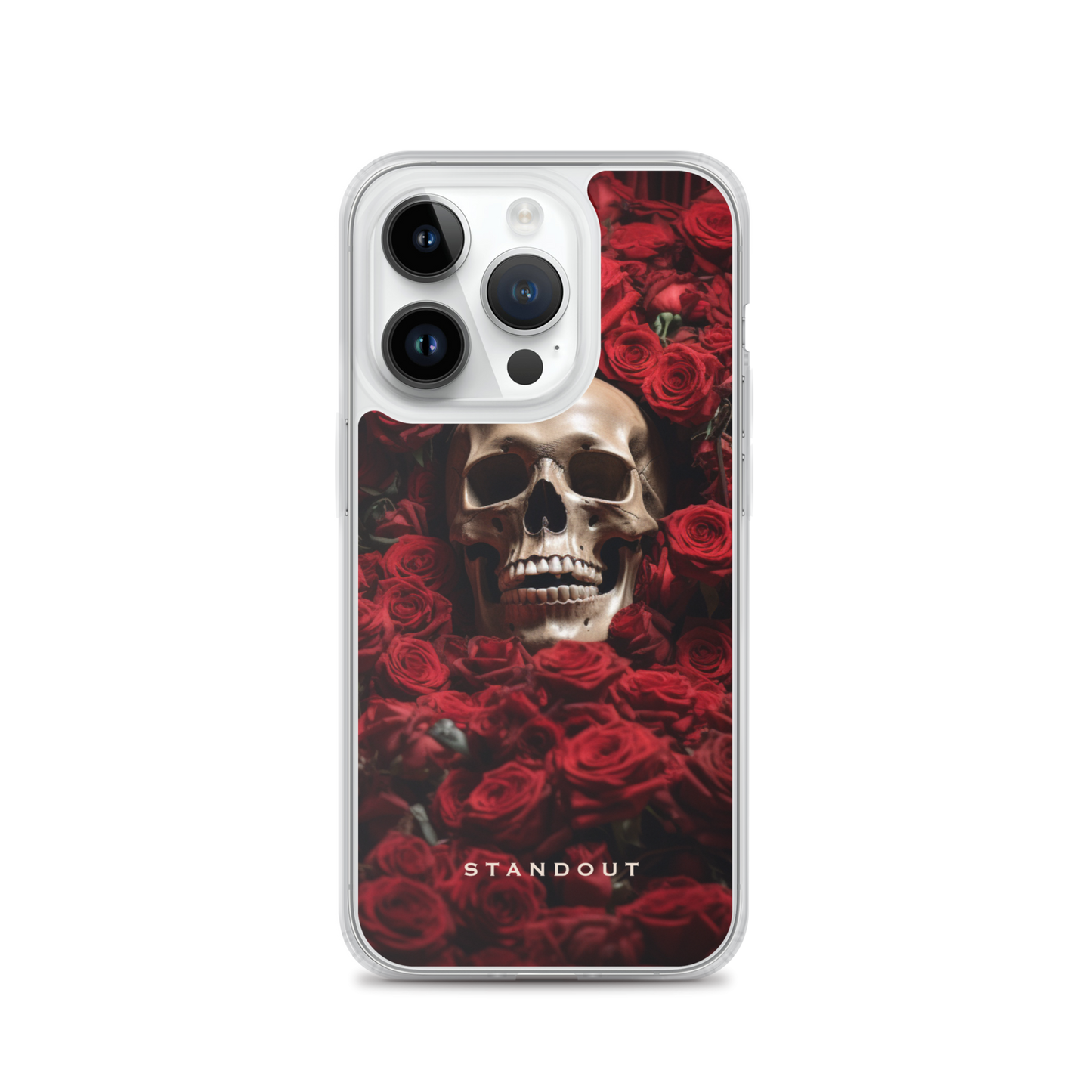 Roses and Skull Clear Case for iPhone® (FREE Shipping)