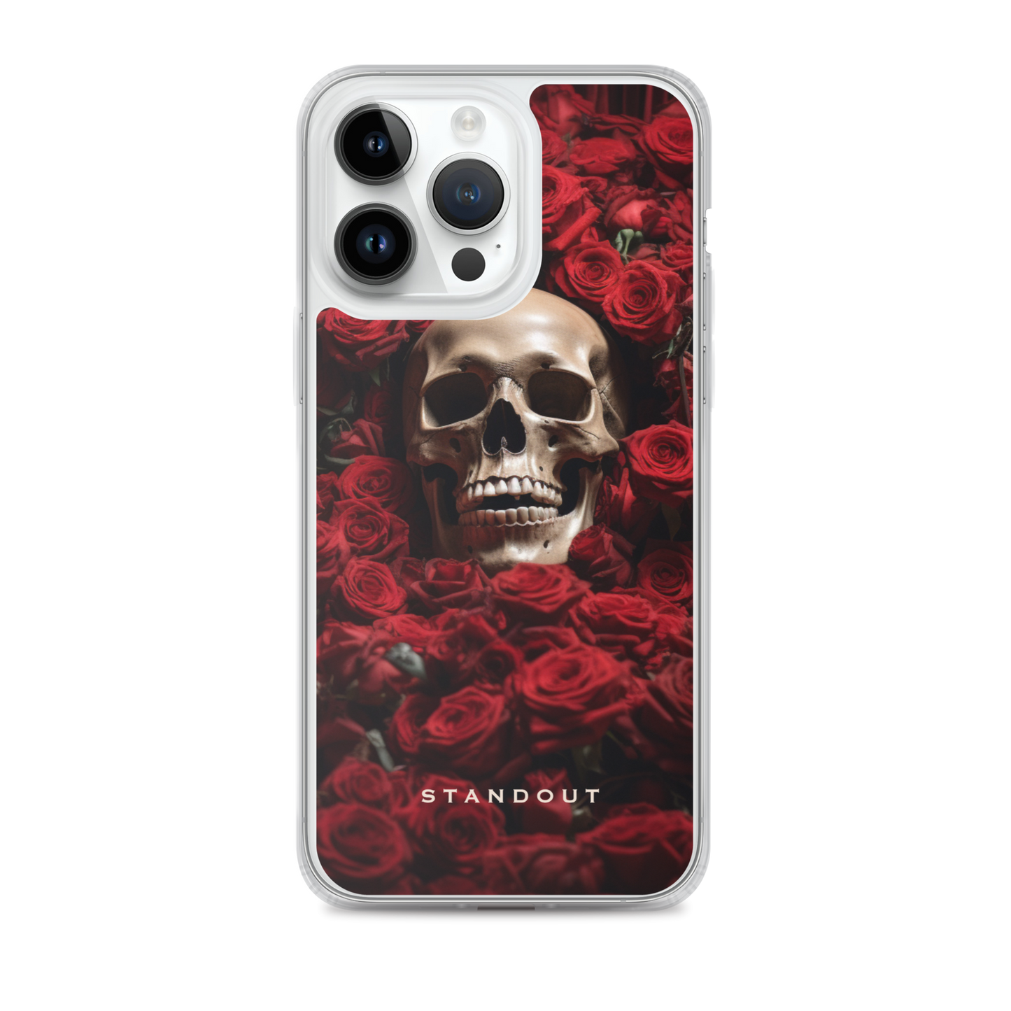 Roses and Skull Clear Case for iPhone® (FREE Shipping)