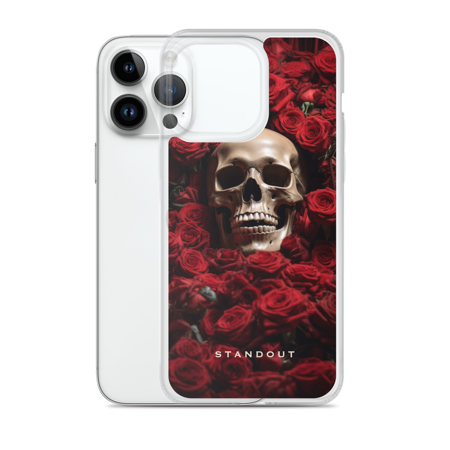 Roses and Skull Clear Case for iPhone® (FREE Shipping)