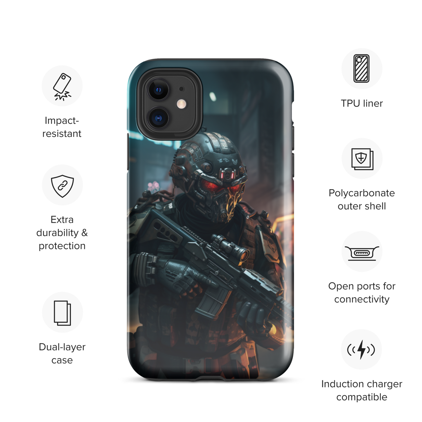 Soldier Cyber Punk Tough Case for iPhone®